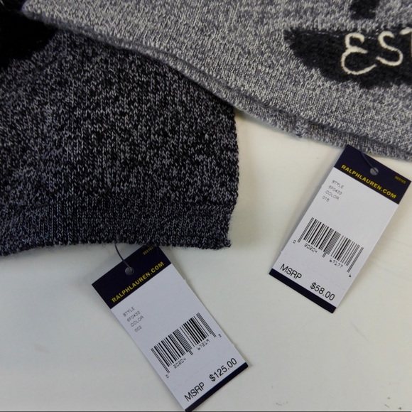 Polo Ralph Lauren 1967 Varsity Scarf Beanie Hat Set NWT RL Merino Wool - Picture 2 of 8